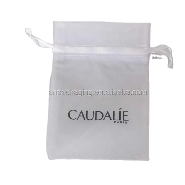 New style Factory direct Low MOQ Luxury Custom organza bags, white organza bag