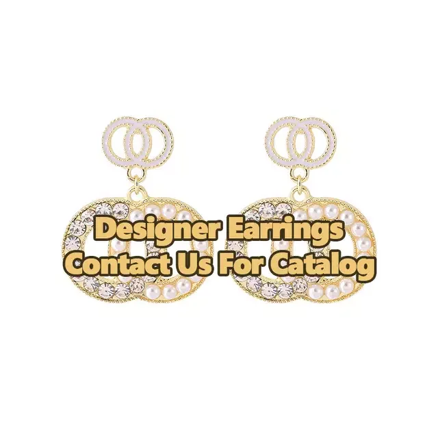 Womens 2022 Fashion Fine Gold Plated Pearl Stud Hoop Luxury Stainless Steel Designer Jewelry Earrings