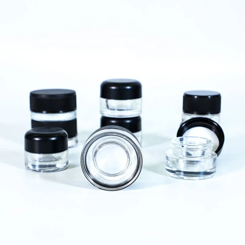  UKETA different capacity airtight wax oil glass concentrate container jars with child resistant