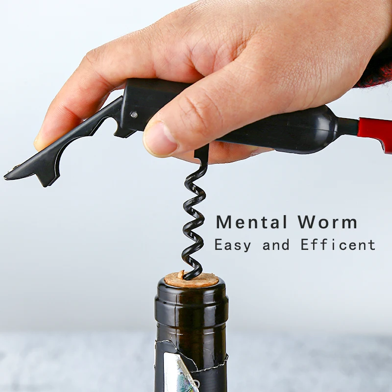 New Corkscrew Wine Premium 3-in-1 Multifunctional Bottle Opener Wine Shaped Wine Beer Openers