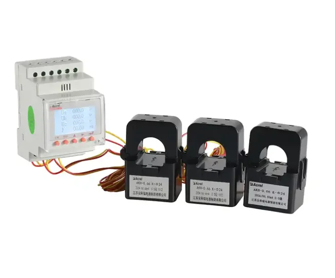 ACR10RH-D36TE4 3 Phase RS485 Harmonic electric parameter din rail  Energy Power Meter With Cts LCD 300A