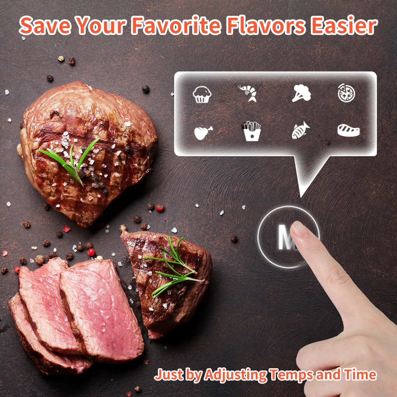 Household 8L Air Deep Fryer Electric Healthy Digital Display Temperature Control Rapid Smart Air Fryer