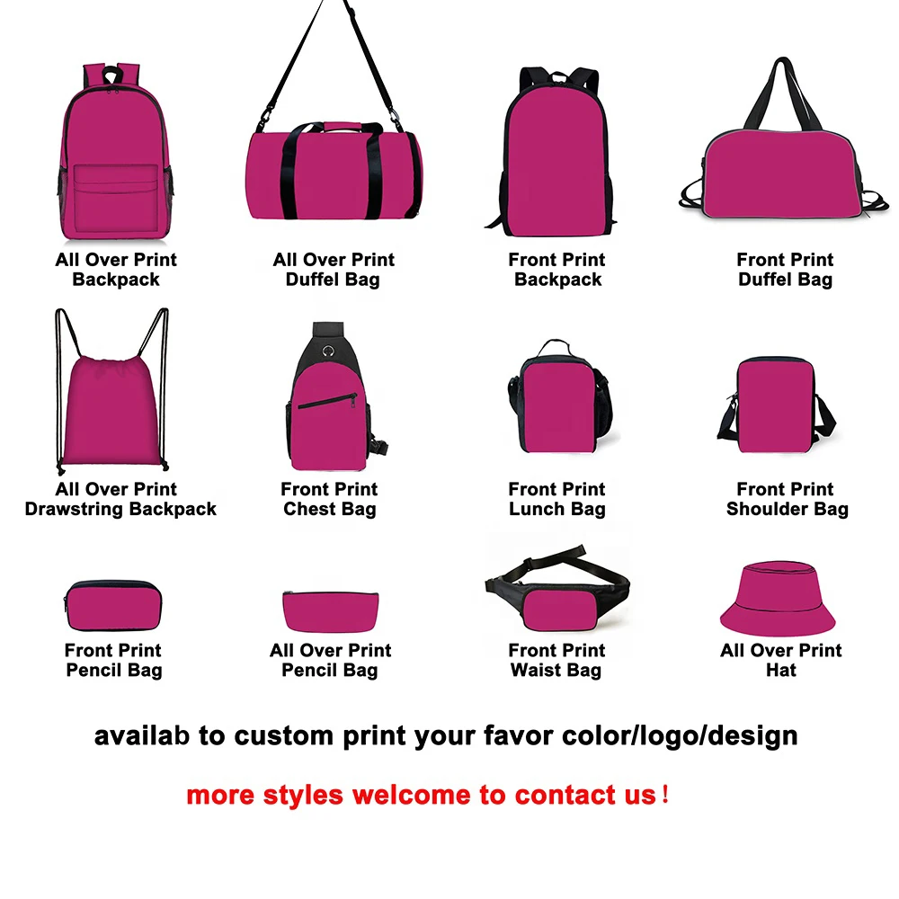 wholesale 3D blank all over print large laptop travel backpack custom logo packs sports student backpack bag maker