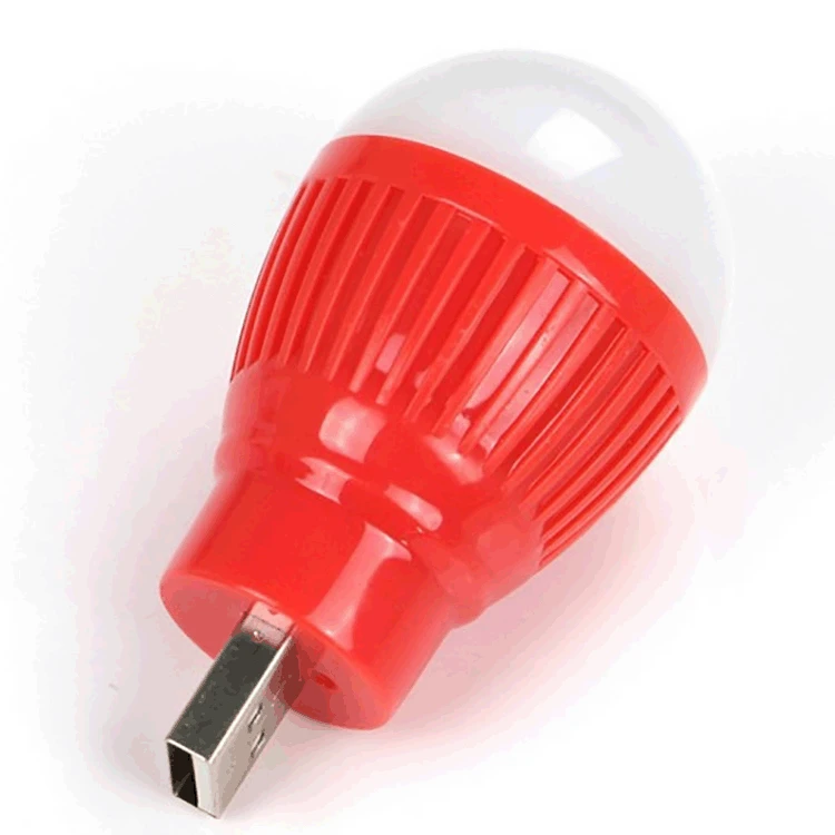 Portable Outdoor LED Light Emergency Bulbs 5W Colorful USB Bulb Mini Night Lamp