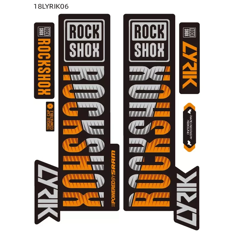 ROCKSHOX Front Fork Sticker Mountain Bike Front Shock Absorber Change Sticker Waterproof Stickers