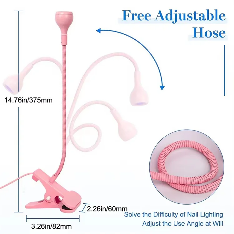 Wholesale Price Free Adjustable Hose UV Led Nail Lamp Portable UV Lamp USB UV Nail Lamp With Clip