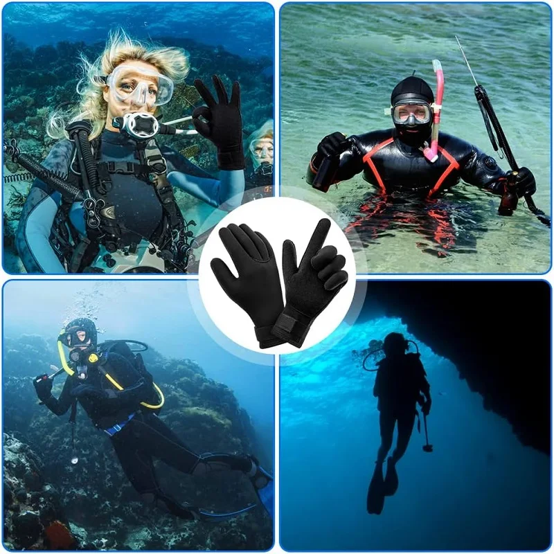 Custom logo multi colors 3mm five finger warm anti slip women ladies neoprene scuba surfing wetsuit diving glove