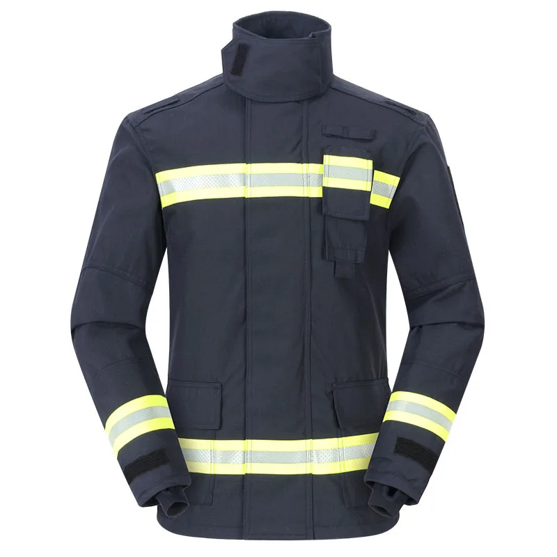 
Hot Sale Protective Aramid Fighting Jacket Fire Suit for Fireman Flame Retardant Firefighting Clothing 