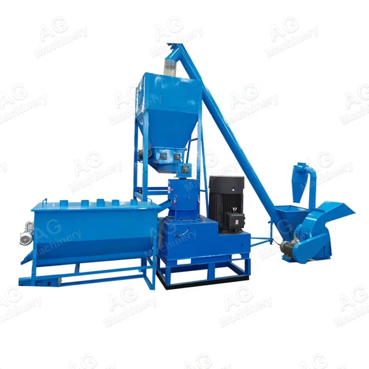 Cow Pig Chicken Pellet Feed Production Line Small Livestock Feed Processing Line for Animal Feed