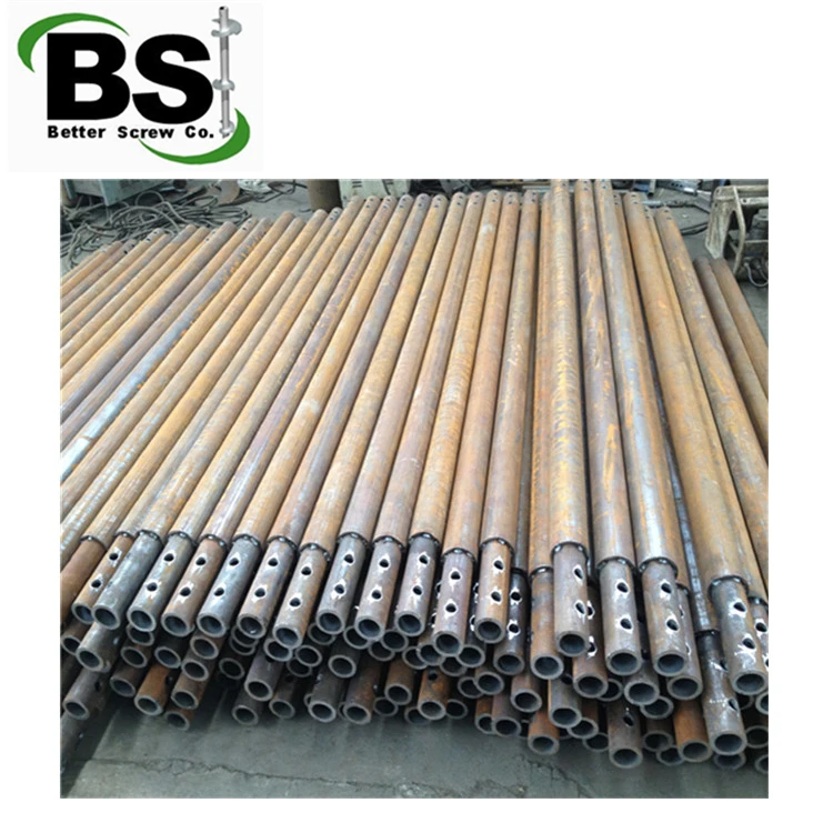 Footbridge Foundation Build Round Helical Pile Screw Pile Support Work