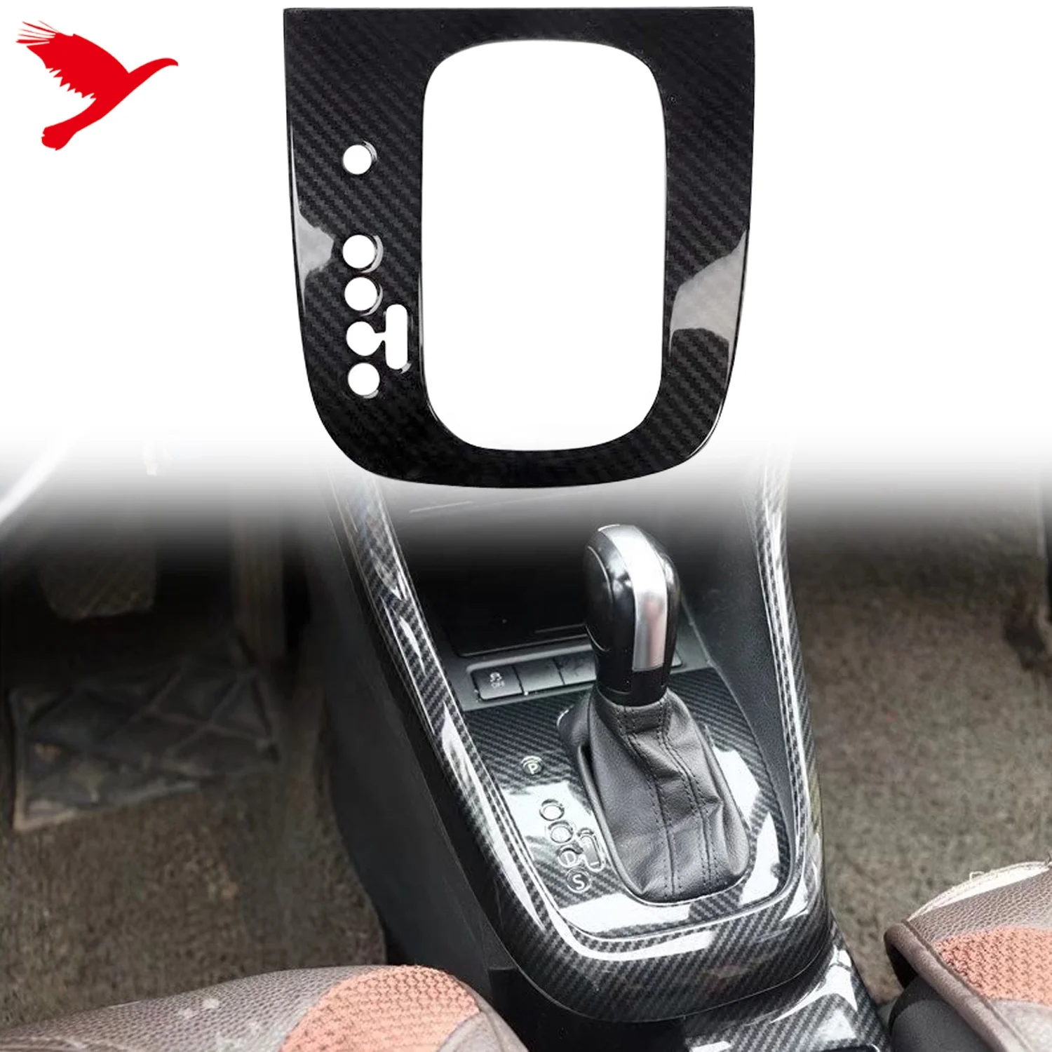 Для VW Golf 6 MK6 2008-2012 автомобильные аксессуары интерьера консоли переключения передач рамка Крышка отделкой ABS углеродного волокна зерна 1 шт.