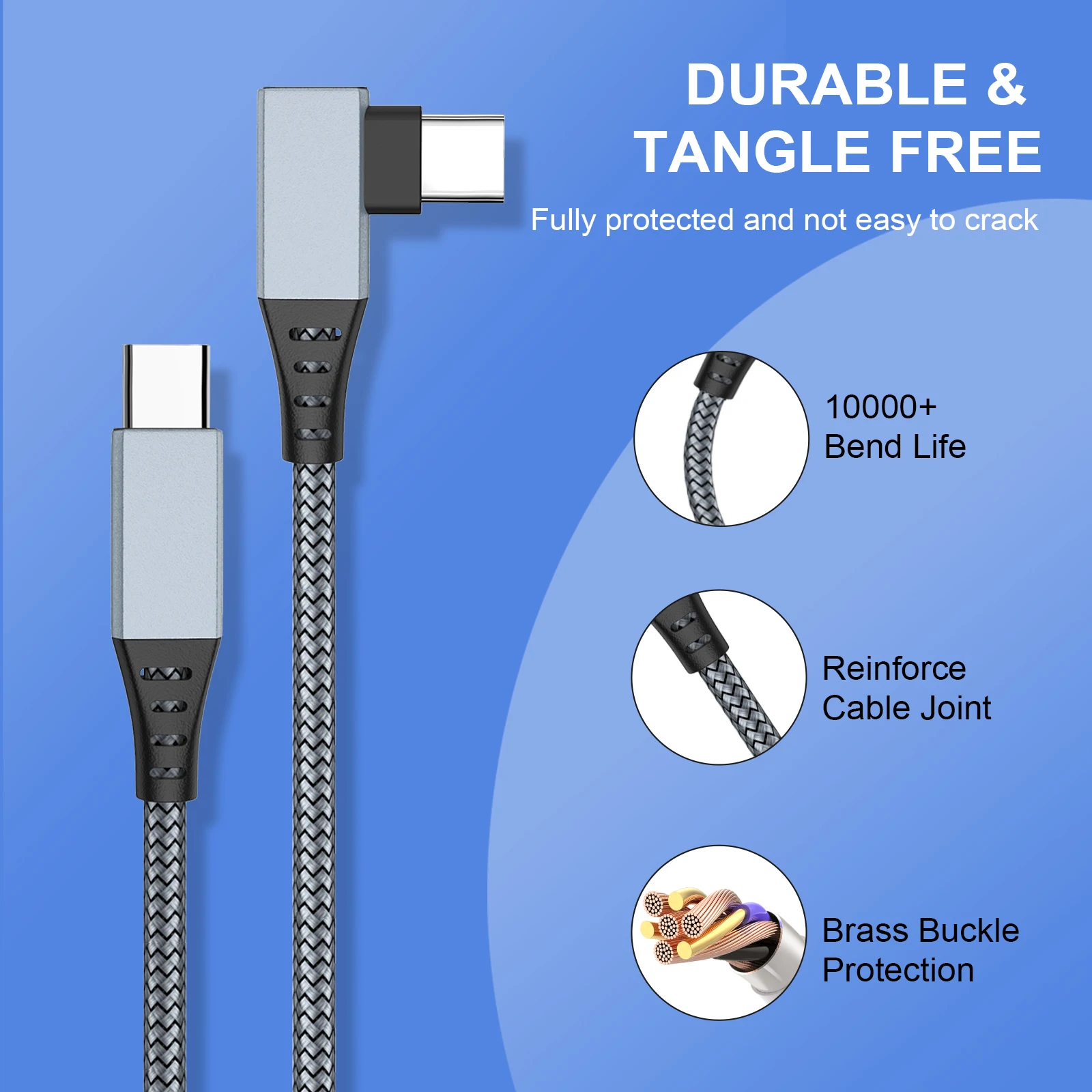 Hot Selling 3m Virtual Reality Headset Extra Long Straight Type C Active Optical Cable For Oculus Quest 2