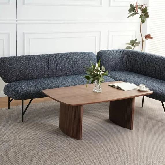 Factory best selling Japanese Solid Wood Round Coffee Table Rattan Tea Table Home Living Room Art Design Low Table