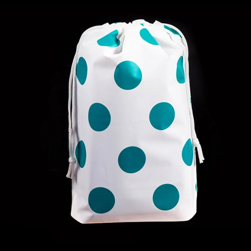 Custom Printing Polyester Translucent Drawstring Pocket Storage Bag Jewelry Makeup Cosmetic Storage Plastic Bag With Logo