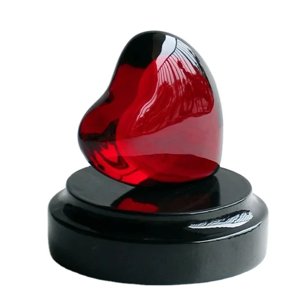 Transparent resin heart shape wedding gift