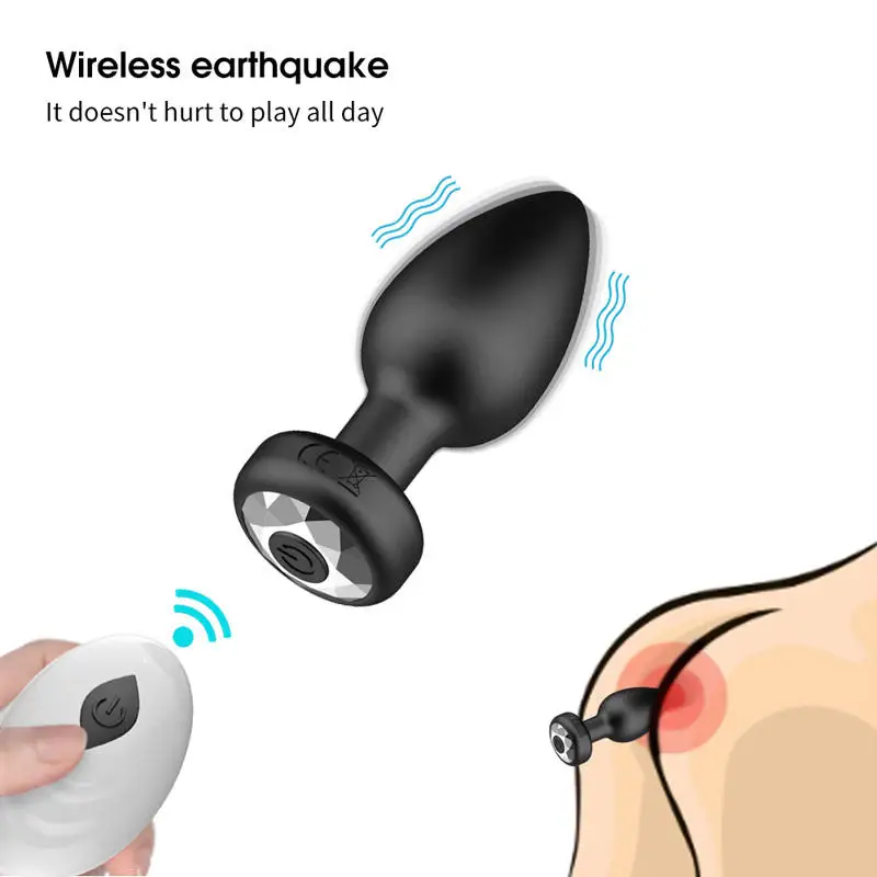 App Control Anal Plug Silicone Dildo Anal Butt Plug Unisex Wearable Stopper Adults Sex Toys for Men Women Anal Plug Vibrator