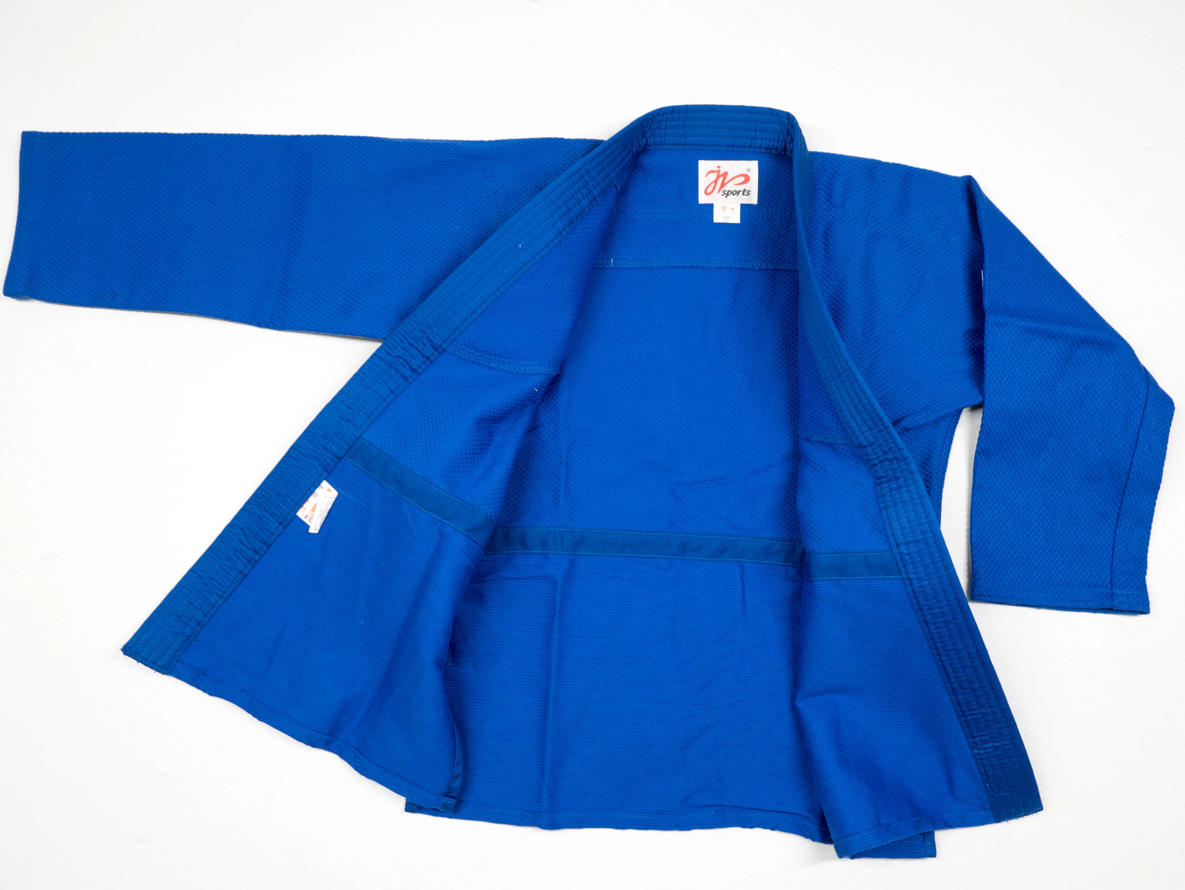 100% Cotton Brazil Judo Gi Uniforms Bjj jiu-jitsu wushu Kung fu clothing training sets Men Woman Child White & Blue With Blet