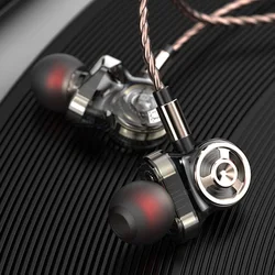 QKZ CK10 In Ear Earphone With Microphone 6 Dynamic Driver Unit Headsets Stereo Sports HIFI Subwoofer Earphones Monitor Earbuds