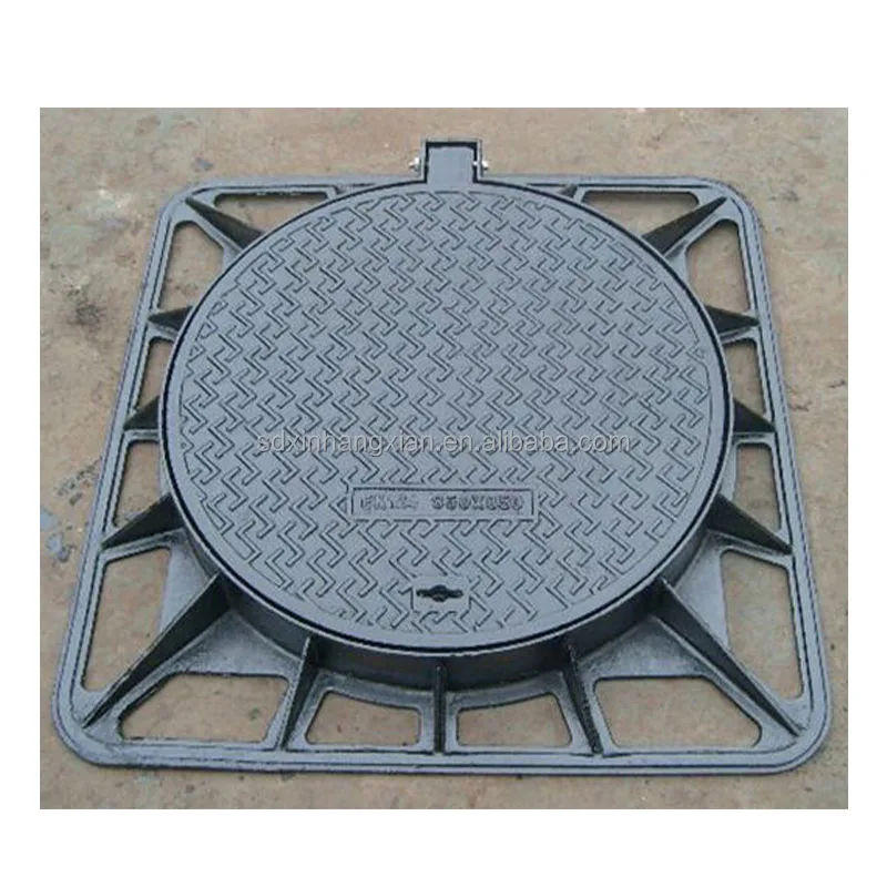 Customized size En124  ductile iron manhole cover machine manhole cover tanker D400 manhole covers