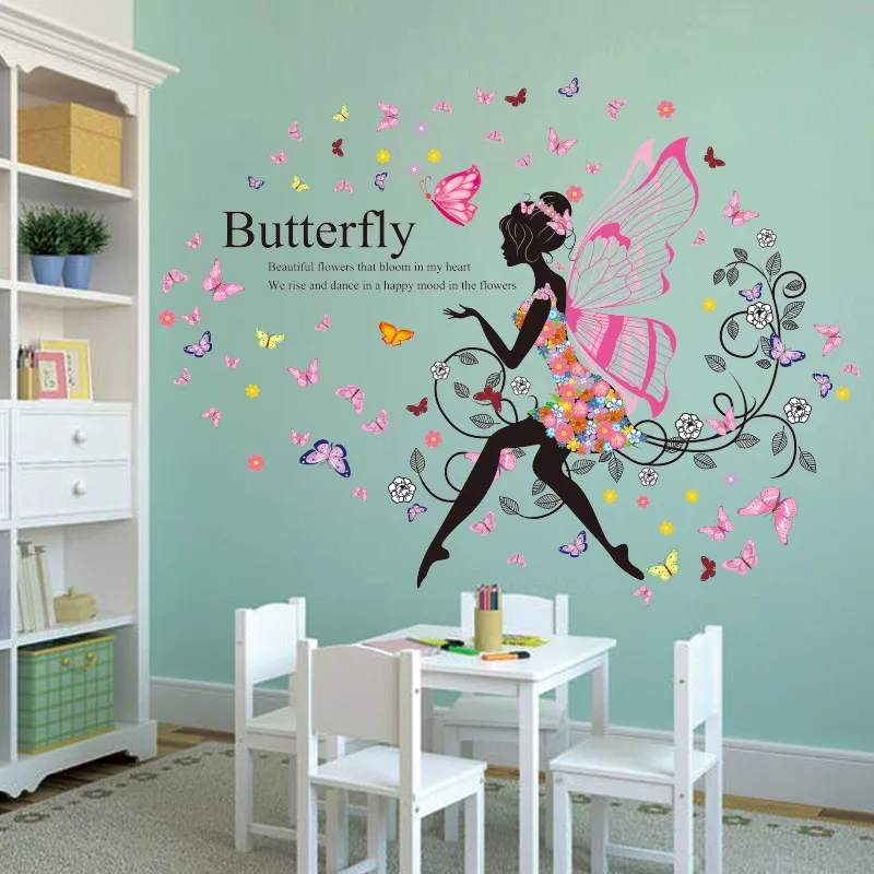 home decor 3d butterfly wing girls room wall stickers