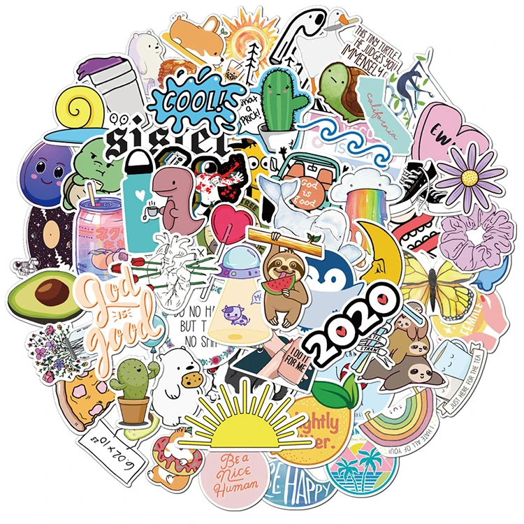 Factory Price Custom Kiss Cut Stickers Wholesale Planner Stickers Sheet Vinyl Decorative Sticker Promotional Gifts CMYK
