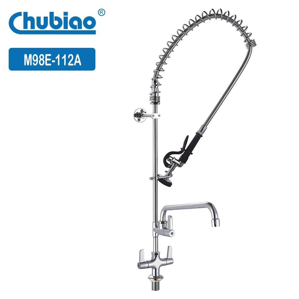 2023 Commercial Pre Rinse Unit Hot and Cold Sell kitchen Sink Pre Rinse Tap Faucet With Check Valve