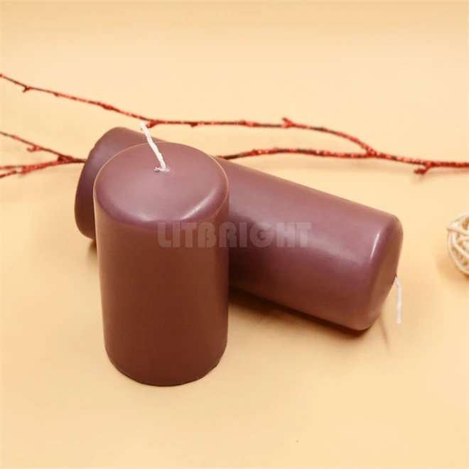 100 hour burning Pillar Candles 9 inch small candle lead free paraffin wax candle custom logo factory China