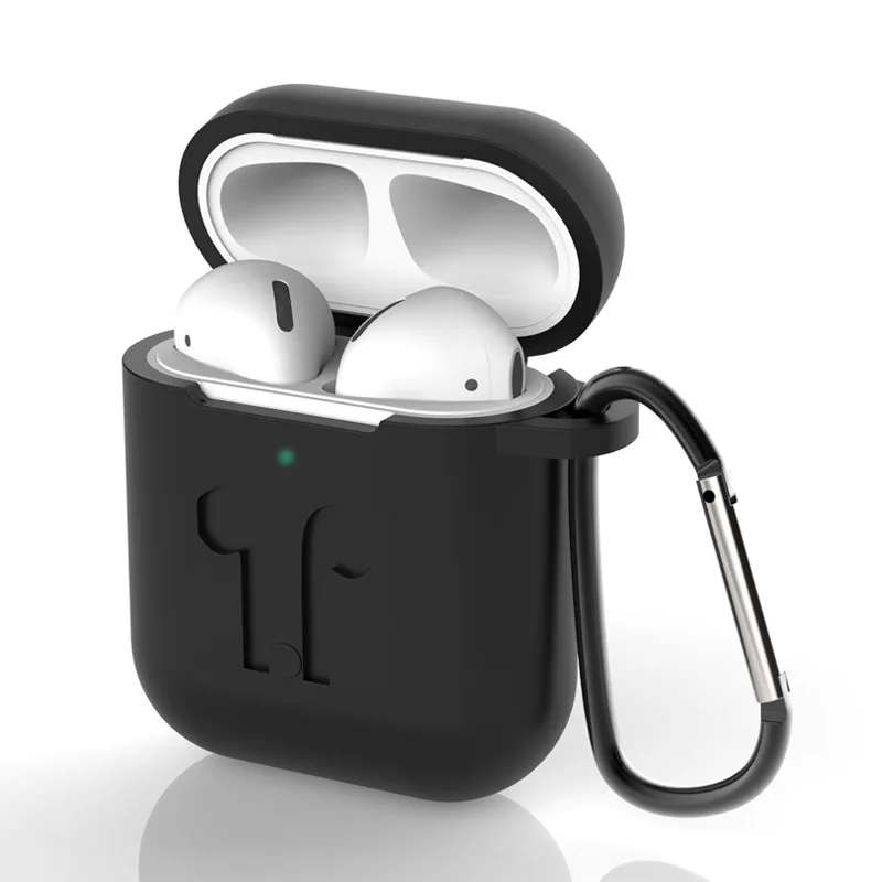 Специальный дизайнерский защитный чехол с карабином для Airpods 2