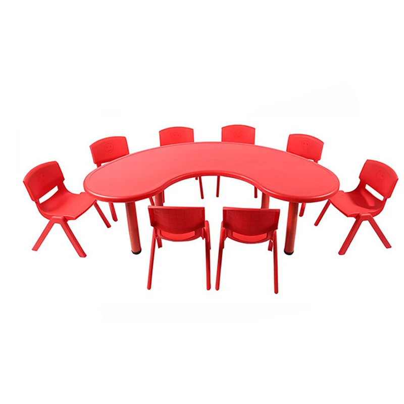 Great Quality Customized kindergarten furniture half moon green kids-reading-table kids reading table