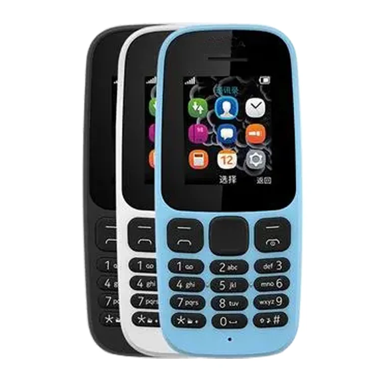 2G Feature phone second hand  used phone button keyboard mobile phone 105