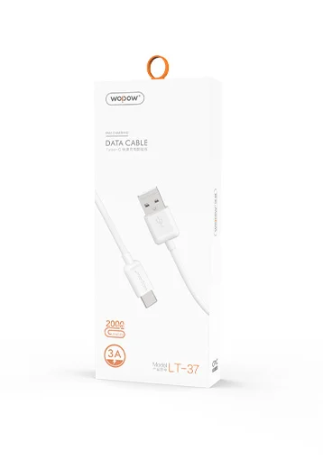 
Wopow LT-37 wopow type c cable 2M 3amp type c cable white type c charger data cable 