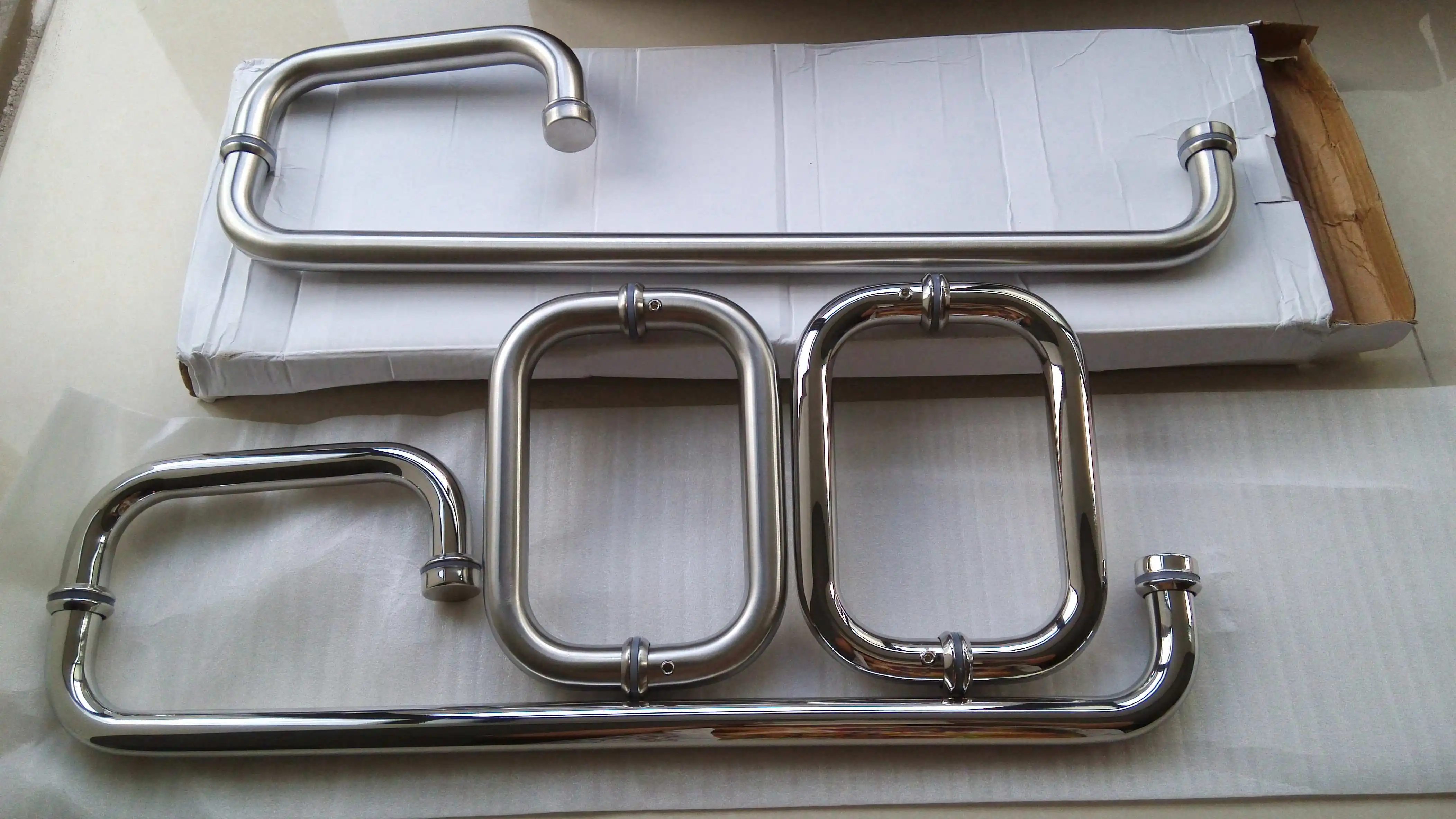 
High quality stainless steel handles for glass door showers 