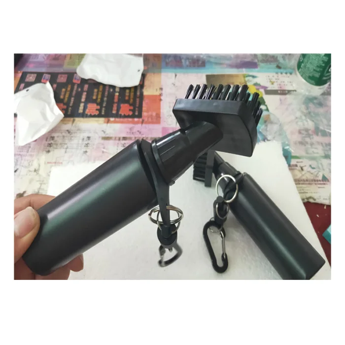 Magnetic Keychain Retractable Brush Golf Water bottle Brush Golf Club Cleaner Brush