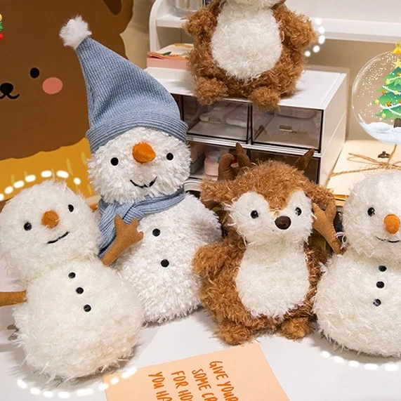 Christmas Plush Dolls Customizable Soft Baby Figures and Designs for Adults Embroidered Logo Comforter Fun Functionalities