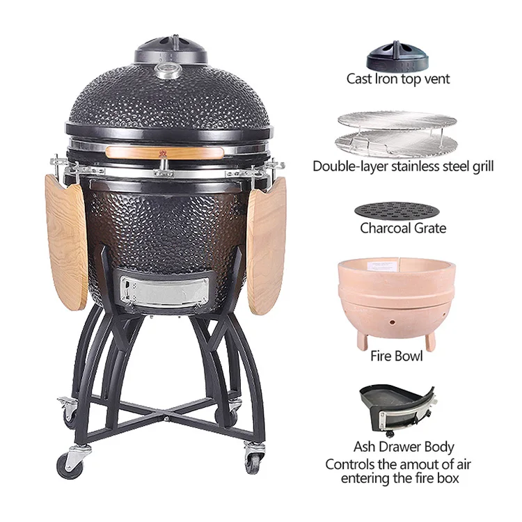 
Outdoor Portable Large 21 inch German Bbq Kamado Grill Ceramic Egg Bbq Kamado Joe 