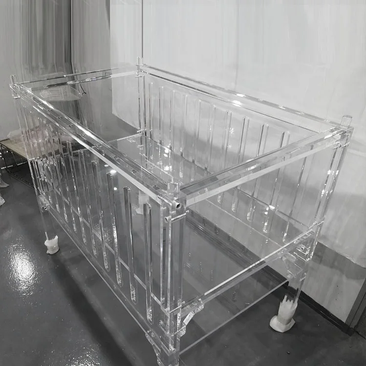 2021 hot sale baby beds clear acrylic baby cot cribs