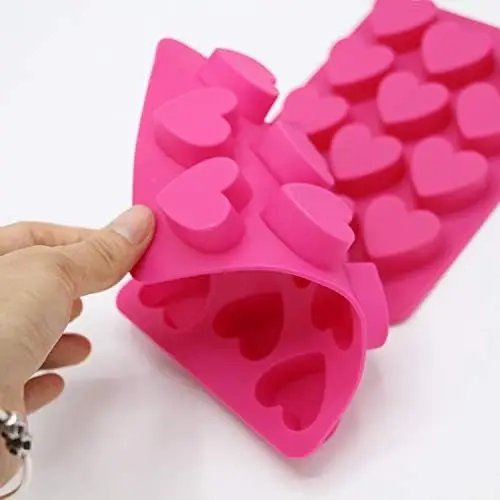 Heart Shaped Silicone Molds for Resin Art Hard charms Soft Candy Chocolate Jello Gummy  Soaps Bomb DIY