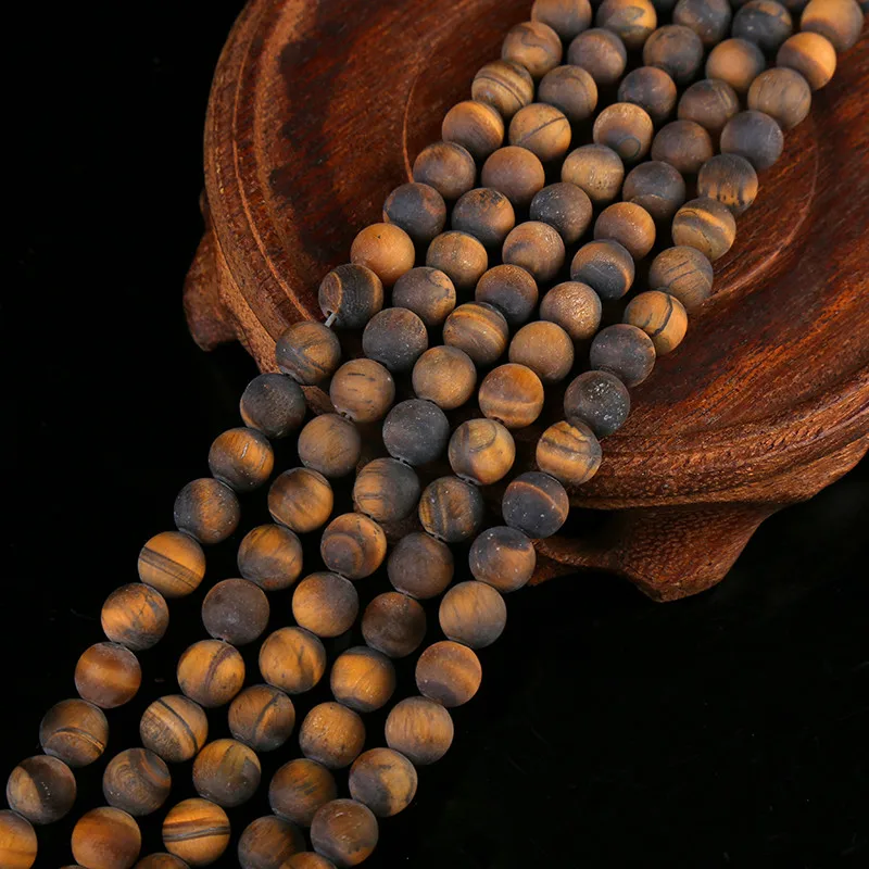 
Wholesale Natural Gemstone Tiger Eyes Beads Round Loose Stone Bracelet Jewelry 4 6 8 10 12 Mm Crystal Beads For Jewelry Making 