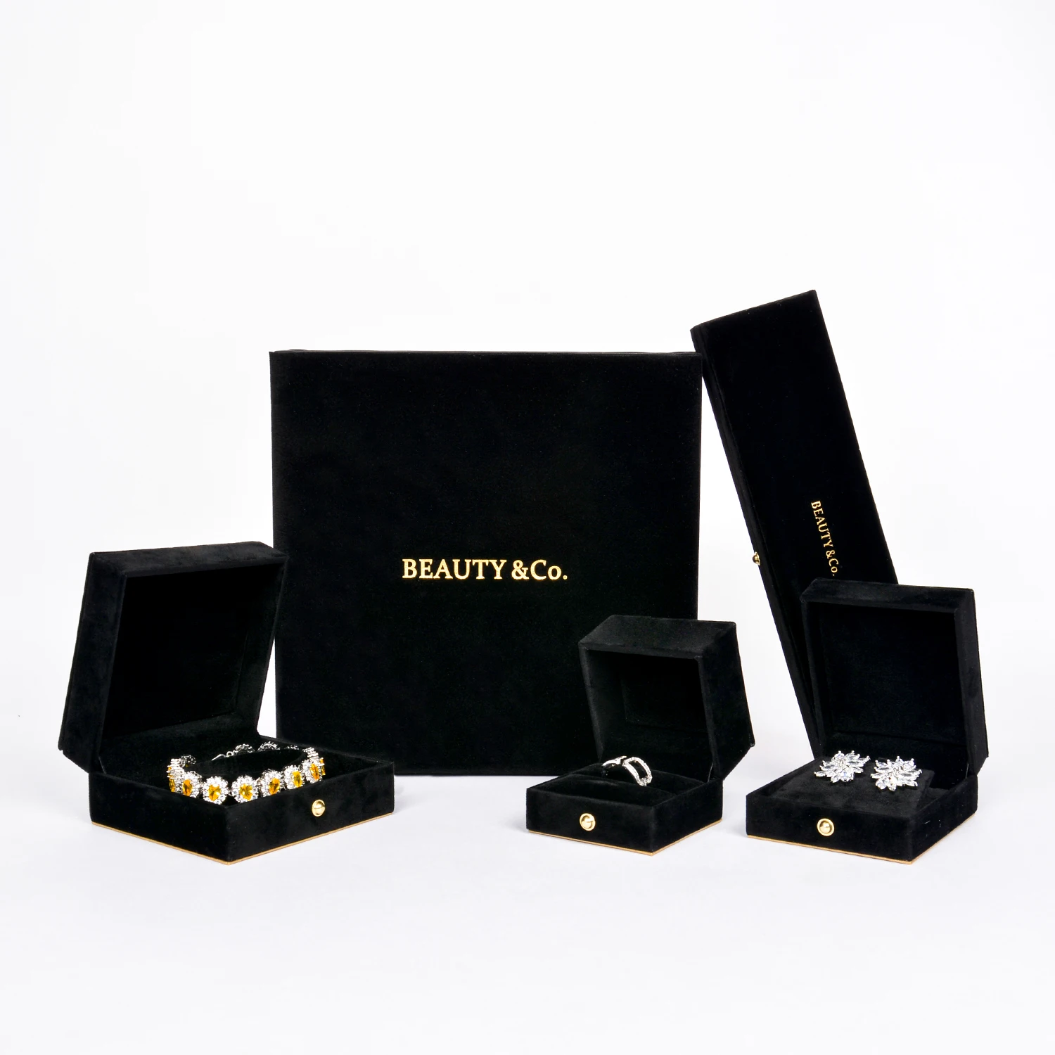 Wholesale Hot Sale Organizer Ring Velvet Jewelry Box With Logo Custom