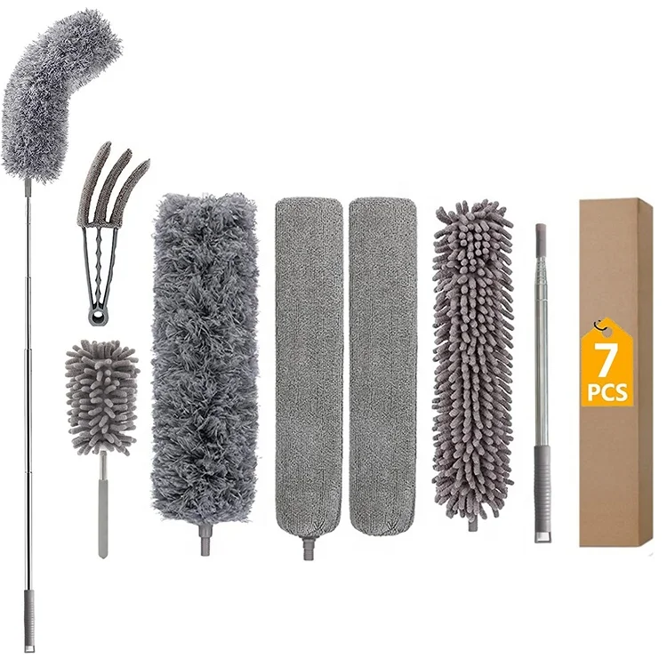 White Gold Holder Keyboard Home Bathroom Cleaning Brush Set Water Bottle Window Cleaning Brush Set