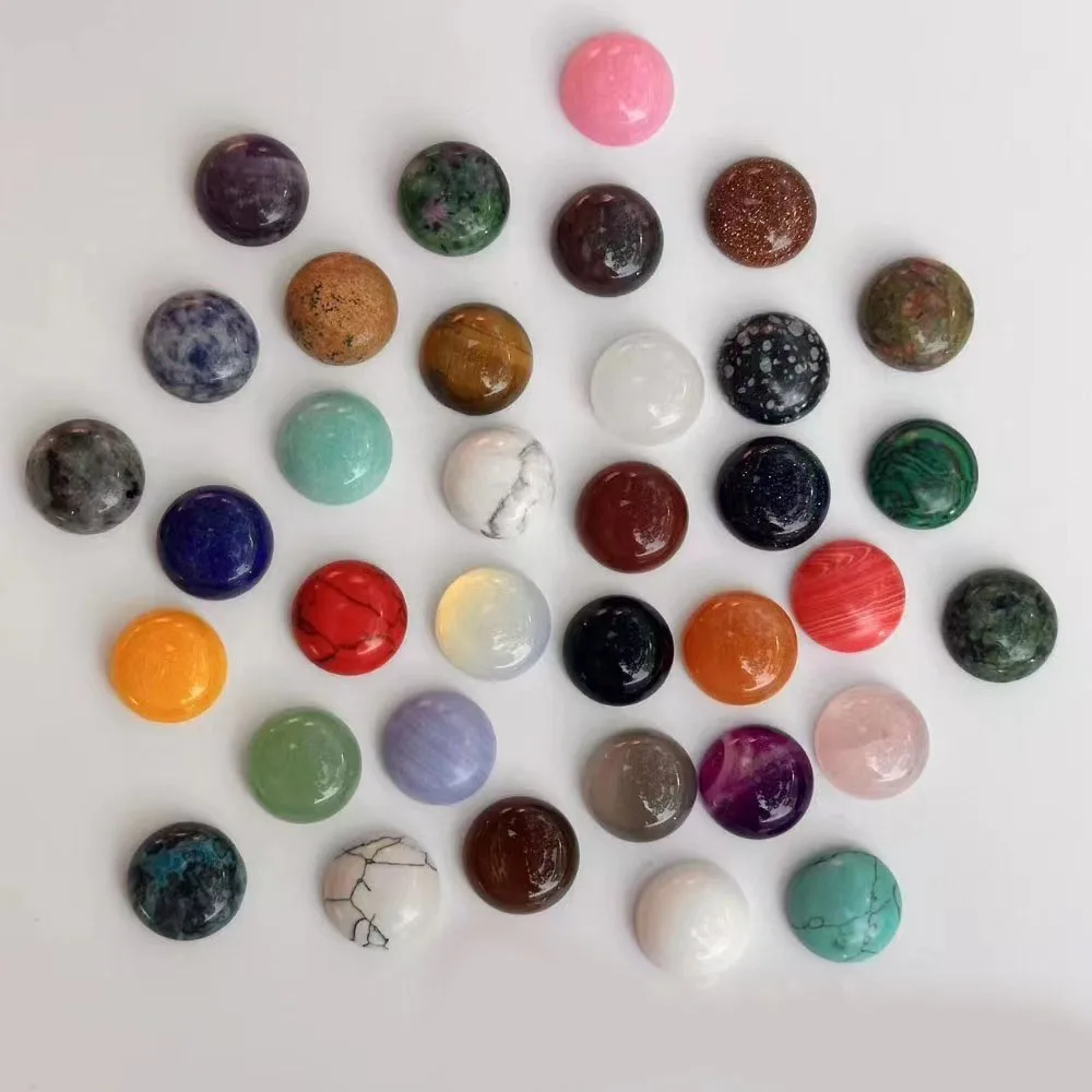 6-25mm 12mm dome cameos natural stone beads flatback gemstone beads half round cabochon
