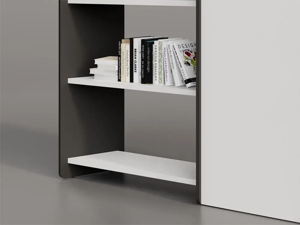 Современная офисная напольная Входная перегородка книжная полка для хранения многослойная витрина изготовлена из прочного меламина