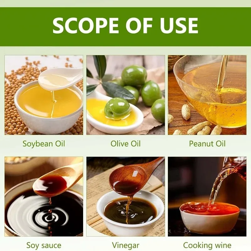 2 in1 Plastic Kitchen Barbecue Cooking Olive Oil Dispenser Oil Jar Baking Vinegar Soy Sauce Spray Container Oil Spray Bottle