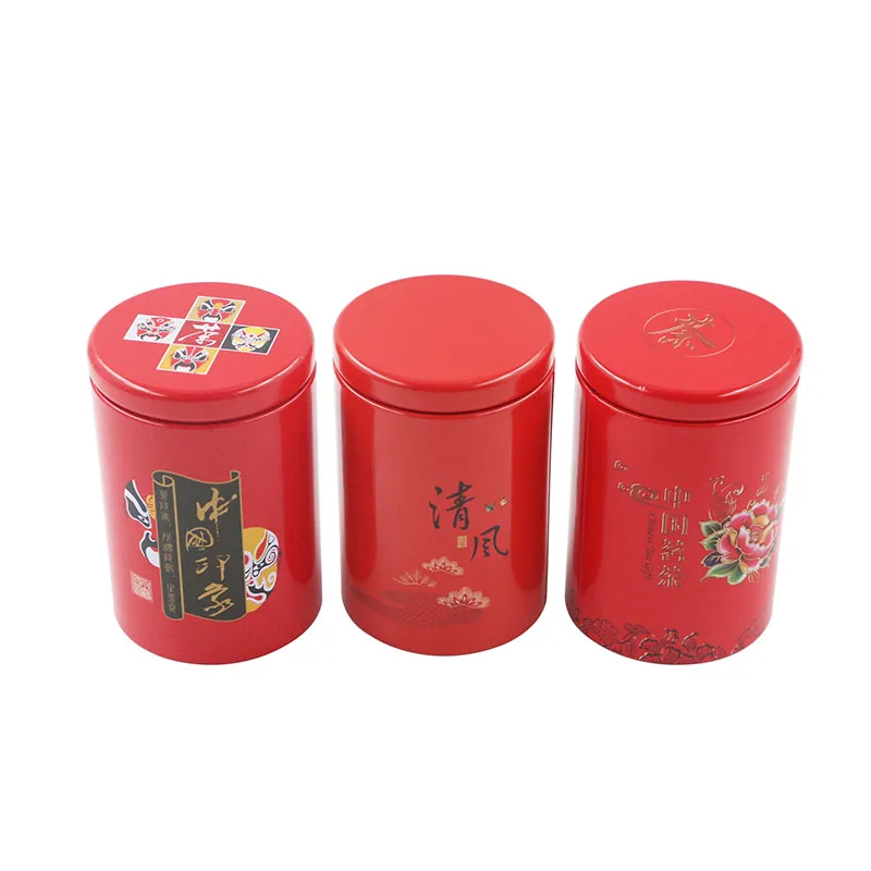 
New product caddy canister tinplate cans round display box tins for tea packaging unique wholesale containers tea tin small 