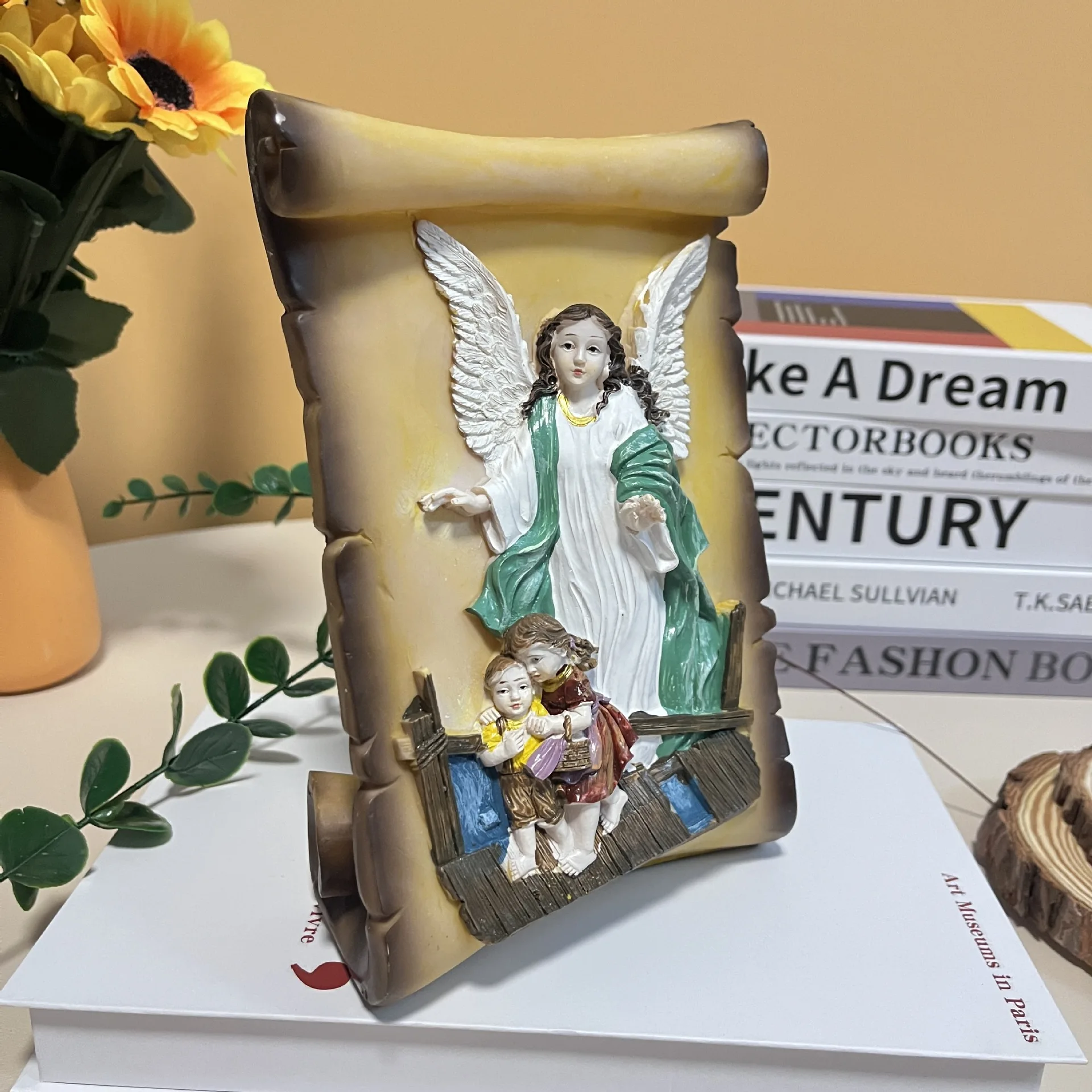 Витт имитировал древний свиток ангелы-хранители украшают христианскую церковь рождественские изделия из смолы религиозные украшения