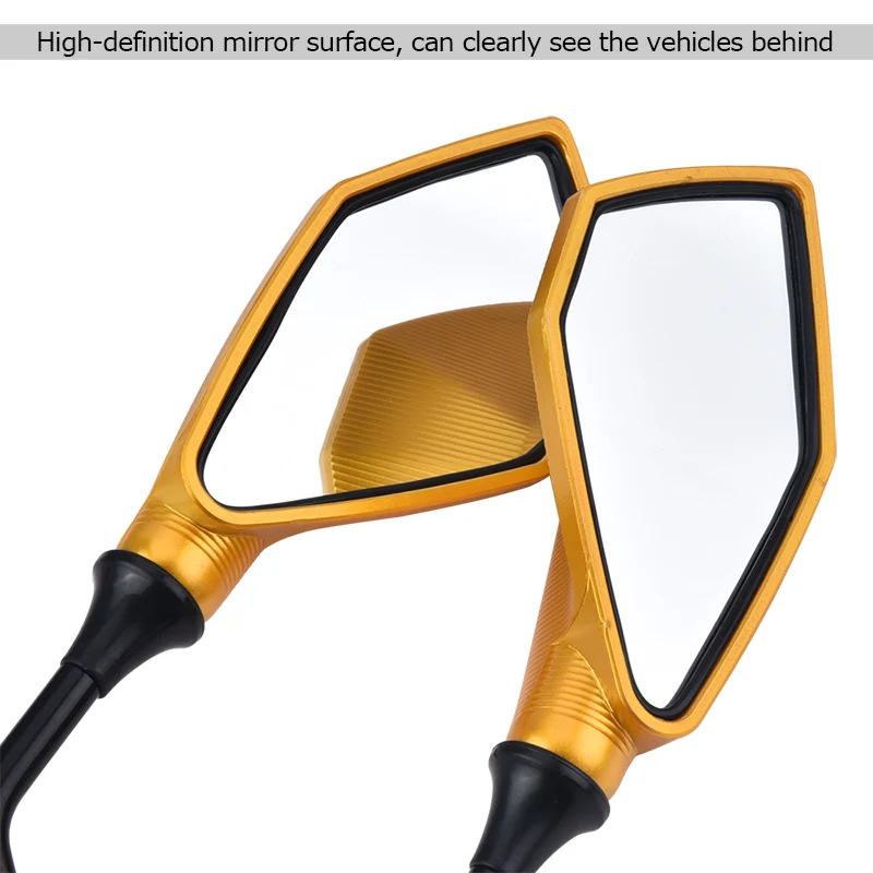 10mm Mirror Hole Universal Motorcycle Rearview Mirror For Back Stripes