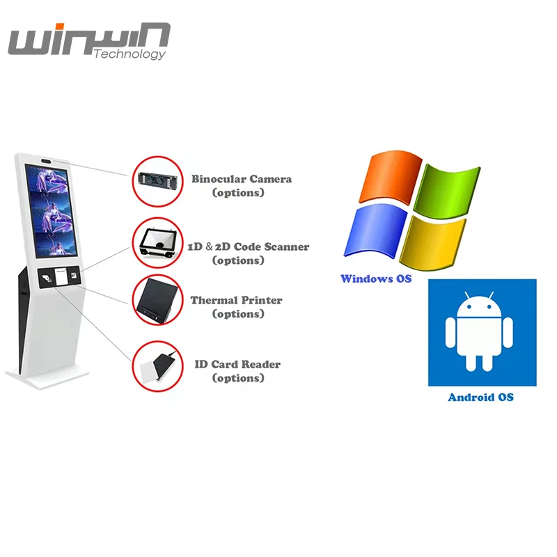 Bank Hospital Self-service Touch Screen Queue Ticket Management System Token Number Queuing Kiosk