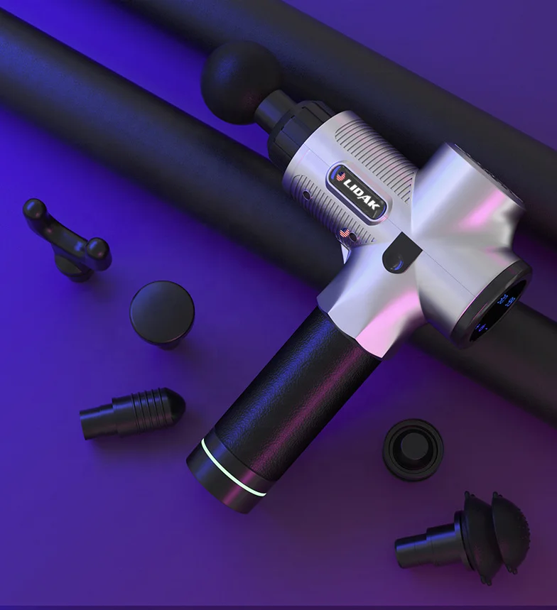 
Hot Selling Heated Massage Head Super Quiet Body Deep Tissue Vibration Electric Muscle Massage Gun 