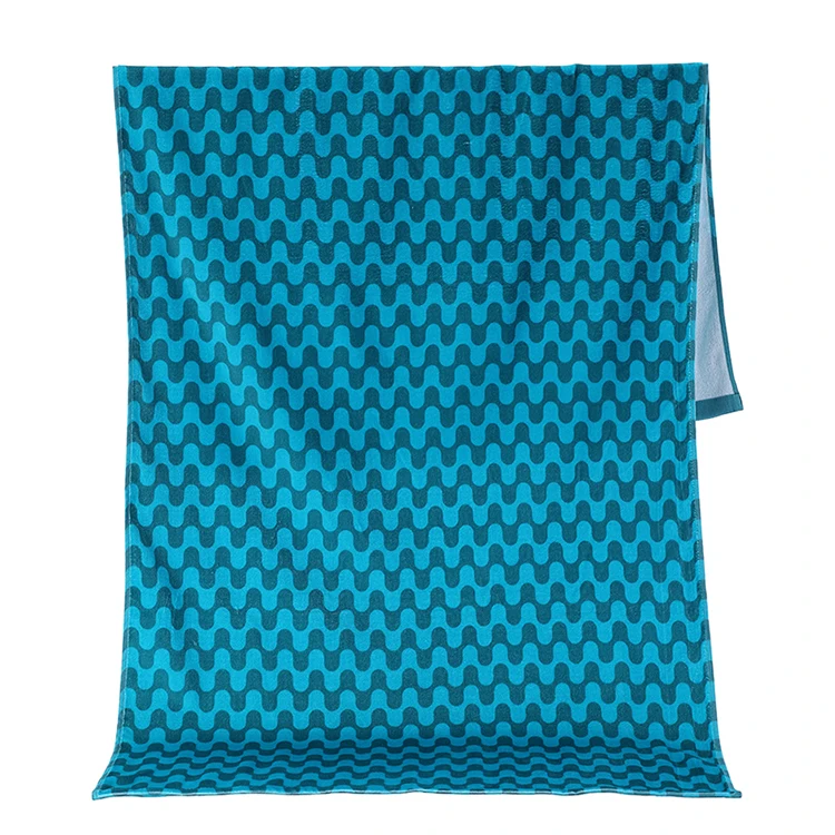 Hot Sale Summer Quick Dry Digital Printed Custom Logo Free Design Lightweighted Cotton Beach Towel