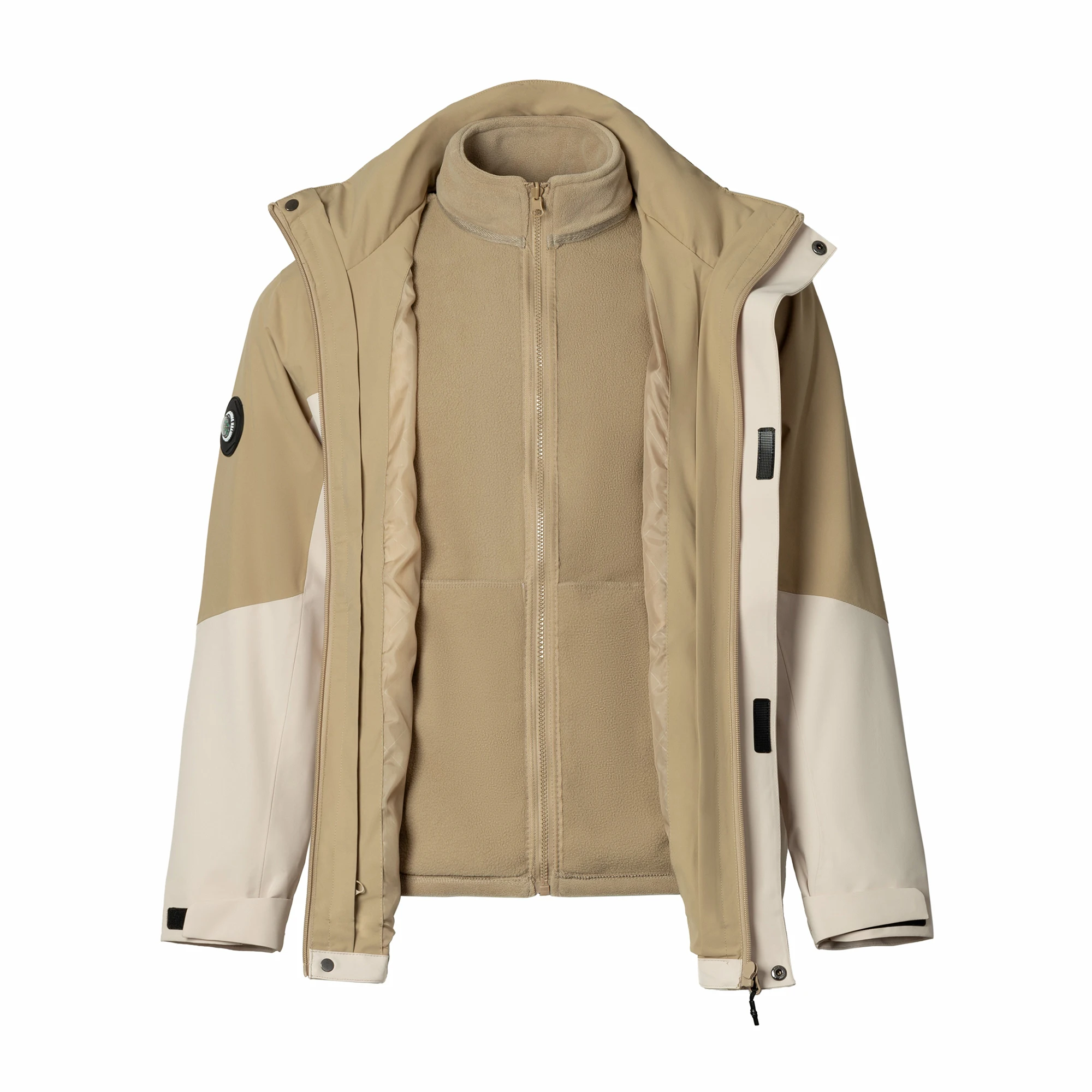 Mens Winter Skiing Jacket 3 in 1 Waterproof Warm Snow Fleece Lining Coat Hooded Windproof Jacket M-3XL